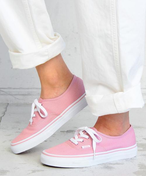 BEAUTY&YOUTH UNITED ARROWS(ビューティーアンドユースユナイテッドアローズ)の「【国内exclusive】<VANS(バンズ)>∴ AUTHENTIC パステル/スニーカー ◆(スニーカー・レディース・ライトピンク/ライム・4h/5/6/6h/5h)」の2枚目の写真
