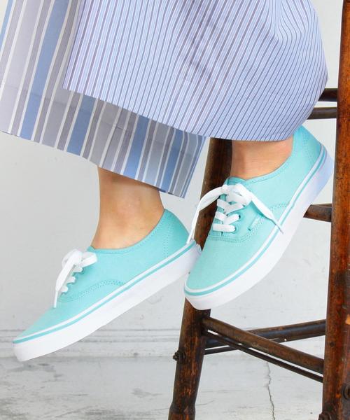 BEAUTY&YOUTH UNITED ARROWS(ビューティーアンドユースユナイテッドアローズ)の「【国内exclusive】<VANS(バンズ)>∴ AUTHENTIC パステル/スニーカー ◆(スニーカー・レディース・ライトピンク/ライム・4h/5/6/6h/5h)」の1枚目の写真