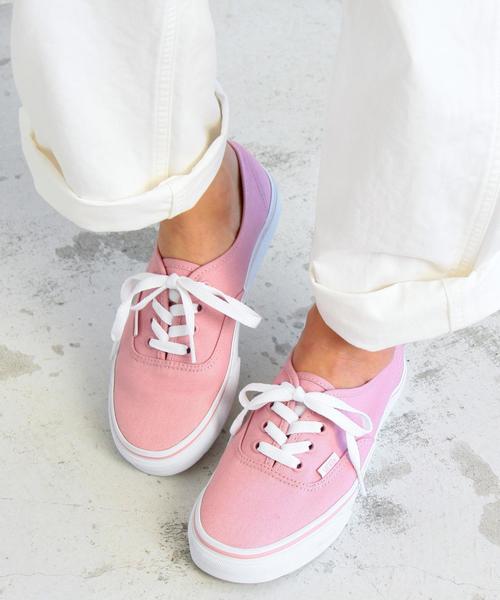 BEAUTY&YOUTH UNITED ARROWS(ビューティーアンドユースユナイテッドアローズ)の「【国内exclusive】<VANS(バンズ)>∴ AUTHENTIC パステル/スニーカー ◆(スニーカー・レディース・ライトピンク/ライム・4h/5/6/6h/5h)」の3枚目の写真
