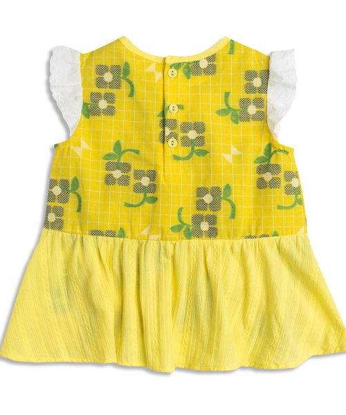 Petit jam（プチジャム）の「お花のジャガードチュニック（チュニック・キッズ・イエロー/レッド・90/95/100/120/80/130/110）」の4枚目の写真