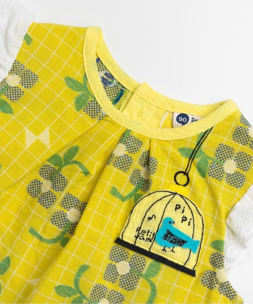 Petit jam（プチジャム）の「お花のジャガードチュニック（チュニック・キッズ・イエロー/レッド・90/95/100/120/80/130/110）」の5枚目の写真