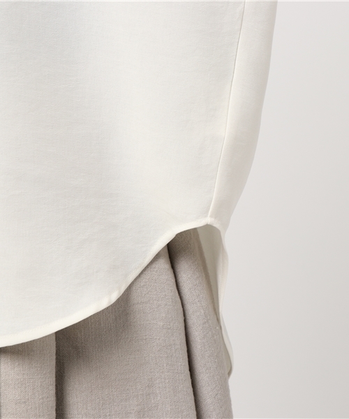 GUILD PRIME（ギルドプライム）の「【GUILD PRIME】WOMENS 襟抜きプルオーバーブラウス（シャツ/ブラウス・レディース・ホワイト/ピンク・36/34）」の9枚目の写真