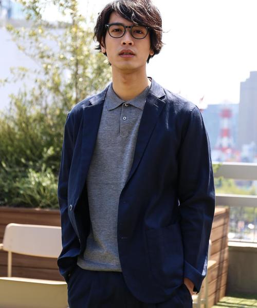 green label relaxing(グリーンレーベルリラクシング)の「KC NEO LINEN ジャーディガン / ジャケット ◆(テーラードジャケット・メンズ・オリーブ/ライトブルー/ネイビー・LARGE/SMALL/X-LARGE/MEDIUM)」の1枚目の写真