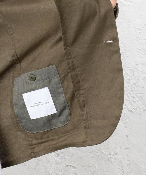 green label relaxing(グリーンレーベルリラクシング)の「KC NEO LINEN ジャーディガン / ジャケット ◆(テーラードジャケット・メンズ・オリーブ/ライトブルー/ネイビー・LARGE/SMALL/X-LARGE/MEDIUM)」の17枚目の写真