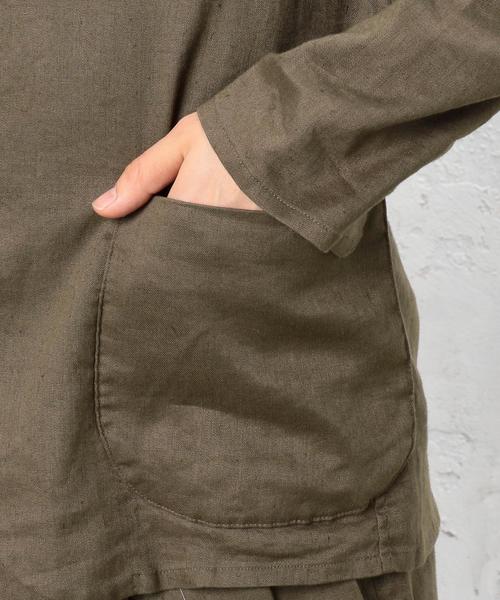 green label relaxing(グリーンレーベルリラクシング)の「KC NEO LINEN ジャーディガン / ジャケット ◆(テーラードジャケット・メンズ・オリーブ/ライトブルー/ネイビー・LARGE/SMALL/X-LARGE/MEDIUM)」の19枚目の写真