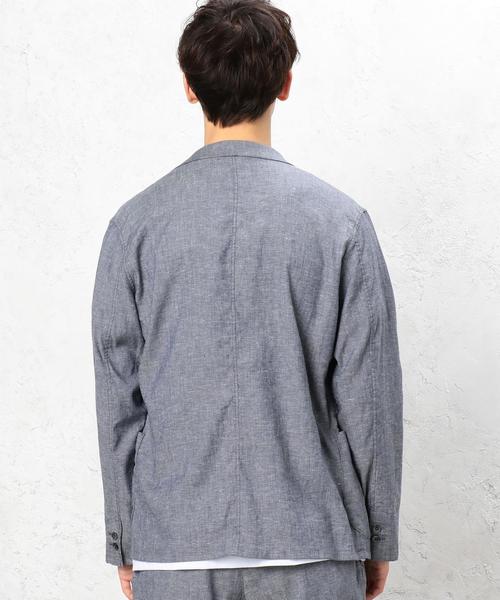 green label relaxing(グリーンレーベルリラクシング)の「KC NEO LINEN ジャーディガン / ジャケット ◆(テーラードジャケット・メンズ・オリーブ/ライトブルー/ネイビー・LARGE/SMALL/X-LARGE/MEDIUM)」の20枚目の写真
