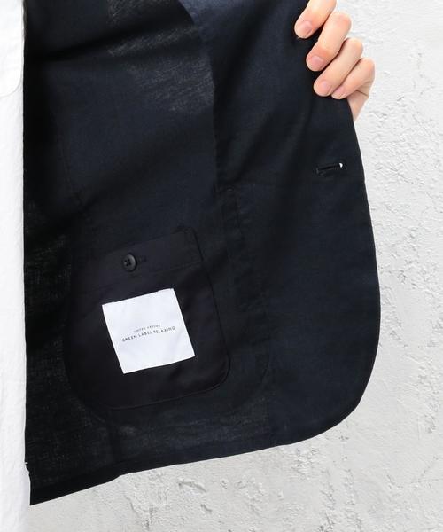 green label relaxing(グリーンレーベルリラクシング)の「KC NEO LINEN ジャーディガン / ジャケット ◆(テーラードジャケット・メンズ・オリーブ/ライトブルー/ネイビー・LARGE/SMALL/X-LARGE/MEDIUM)」の13枚目の写真