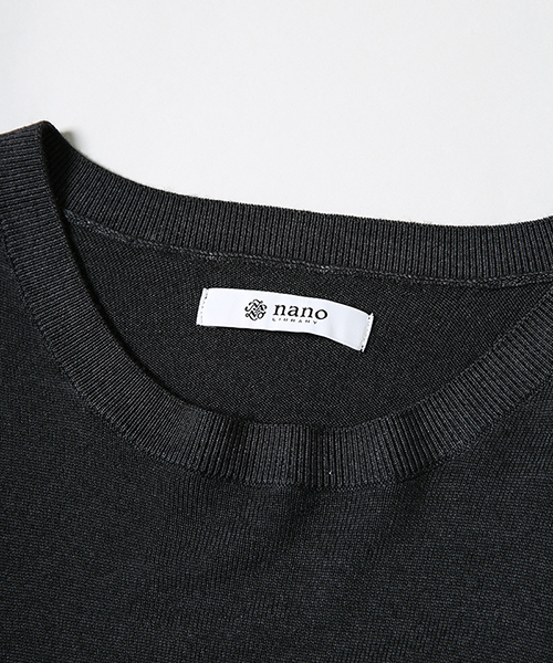 NANO universe（ナノユニバース）の「//スノー加工クルーネックニット（ニット/セーター・メンズ・ネイビー/グレー/ブラック・MEDIUM/SMALL/LARGE/X-LARGE）」の13枚目の写真