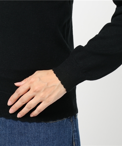 Honeys（ハニーズ）の「ビジューボタンカーディガン（カーディガン/ボレロ・レディース・ブラック/グリーン/ピンク/杢グレー/ネイビー/イエロー・M/L）」の7枚目の写真