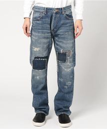 CALEE | Crash repair tapered slim denim(デニムパンツ)