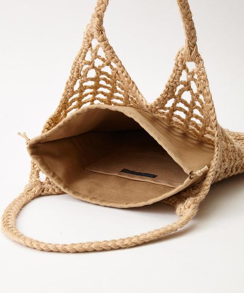 SMIR NASLI(サミールナスリ)の「【SMIRNASLI】リネンネットバッグ Linen Net Bag 011212784(トートバッグ・レディース・ベージュ/ライトベージュ・FREE)」の5枚目の写真