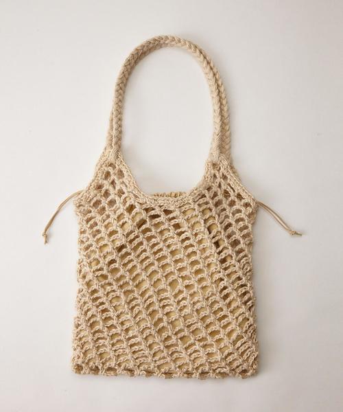 SMIR NASLI(サミールナスリ)の「【SMIRNASLI】リネンネットバッグ Linen Net Bag 011212784(トートバッグ・レディース・ベージュ/ライトベージュ・FREE)」の6枚目の写真