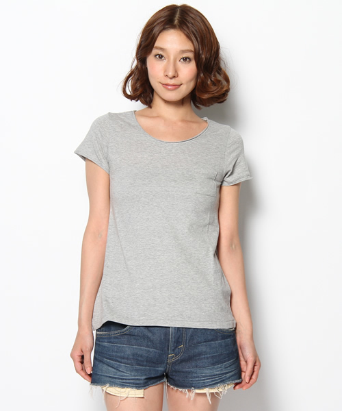 FREDY&GLOSTER（フレディアンドグロスター）の「ちびポケットTシャツ（Tシャツ/カットソー・レディース・ホワイト/ブラック/グレー・36/38）」の4枚目の写真