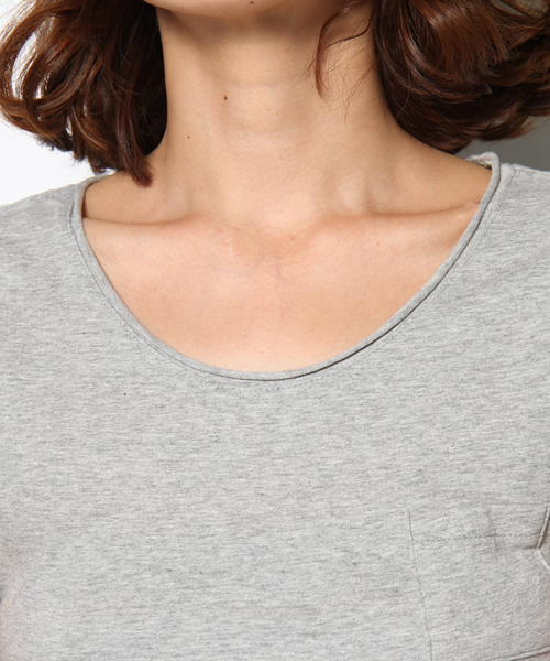 FREDY&GLOSTER（フレディアンドグロスター）の「ちびポケットTシャツ（Tシャツ/カットソー・レディース・ホワイト/ブラック/グレー・36/38）」の7枚目の写真