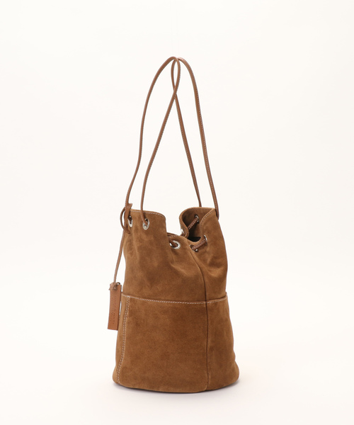 marco masi（マルコマージ）の「MARCO MASI/スエード巾着（トートバッグ・レディース・カーキ/ダークグレー・ﾌﾘ-）」の7枚目の写真