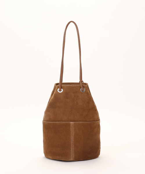 marco masi（マルコマージ）の「MARCO MASI/スエード巾着（トートバッグ・レディース・カーキ/ダークグレー・ﾌﾘ-）」の8枚目の写真