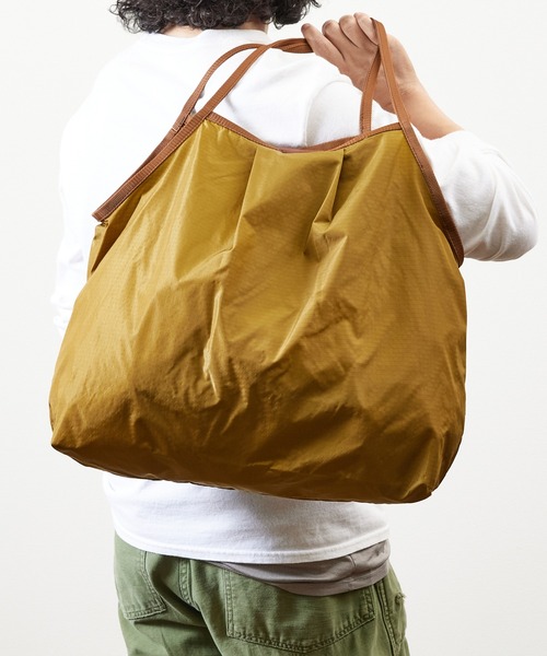 Butler Verner Sails（バトラーヴァーナーセイルス）の「Butler Verner Sails / バトラーバーナーセイルズ / Lip Nylon Balloon Big Tote リップナイロンバルーンビッグトートバッグ / JA-2250（トートバッグ・メンズ・ブラック/ブルー/グリーン/カーキ/ベージュ・FREE）」の8枚目の写真
