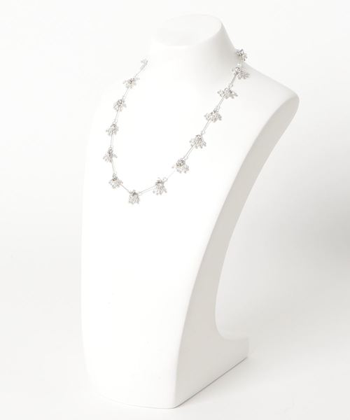 Cupid Heart（キューピッドハート）の「【Cupid Heart】結婚式アクセサリー ミニクリアタッセルネックレス（ネックレス・レディース・シルバー/ゴールド・MEDIUM）」の3枚目の写真