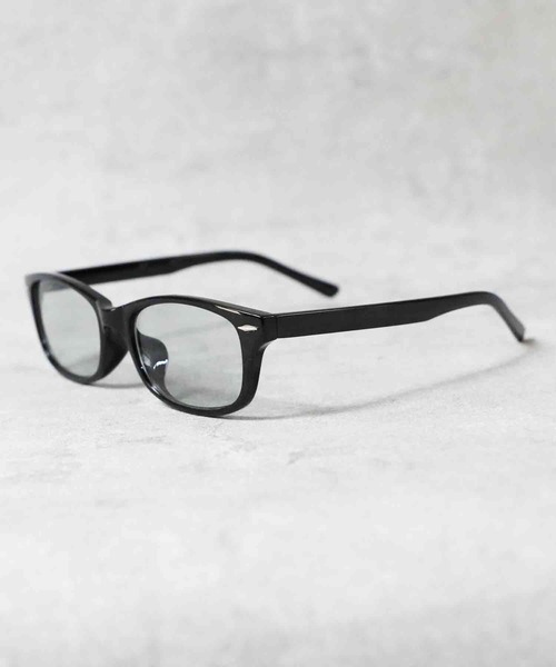 ８(eight)（エイト）の「ウェリントン サングラス 伊達メガネ 専用ケース付き（サングラス・メンズ・ライトブルー/オリーブ/クリア/マスタード/ブラック系その他/ブラウン系その他/ブラック系その他2/ブラック系その他3・FREE）」の3枚目の写真