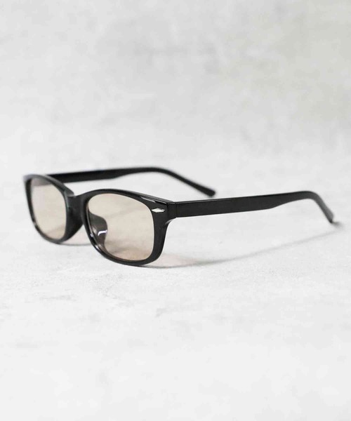 ８(eight)（エイト）の「ウェリントン サングラス 伊達メガネ 専用ケース付き（サングラス・メンズ・ライトブルー/オリーブ/クリア/マスタード/ブラック系その他/ブラウン系その他/ブラック系その他2/ブラック系その他3・FREE）」の4枚目の写真