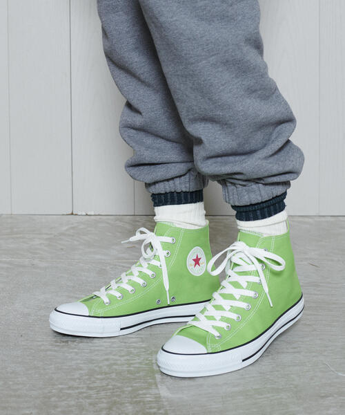 AURALEE(オーラリー)の「<AURALEE × CONVERSE × BY> ALLSTAR HI/スニーカー. ◆(スニーカー・メンズ・ライム/ピンク・8h/10h/7h/8/7/9h/9/11h)」の5枚目の写真