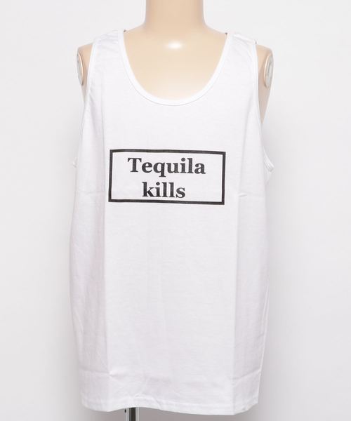 Homeyland(ホーミーランド)の「Tequila kills TANKTOP タンクトップ(タンクトップ・メンズ・ホワイト/ブラック/オレンジ・MEDIUM/LARGE)」の6枚目の写真
