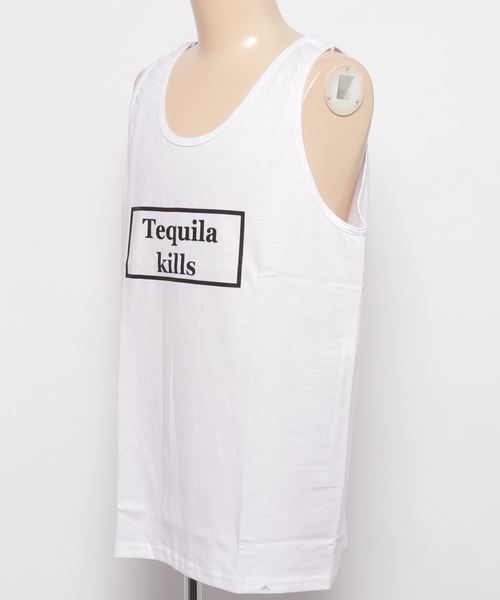Homeyland(ホーミーランド)の「Tequila kills TANKTOP タンクトップ(タンクトップ・メンズ・ホワイト/ブラック/オレンジ・MEDIUM/LARGE)」の4枚目の写真