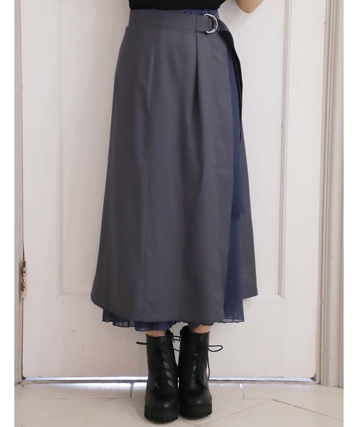 one after another NICE CLAUP(ワンアフターアナザーナイスクラップ)の「【近藤千尋さんコラボ】3wayプリーツスカート(スカート・レディース・グレー系その他/ブルー系その他/イエロー系その他・FREE)」の8枚目の写真