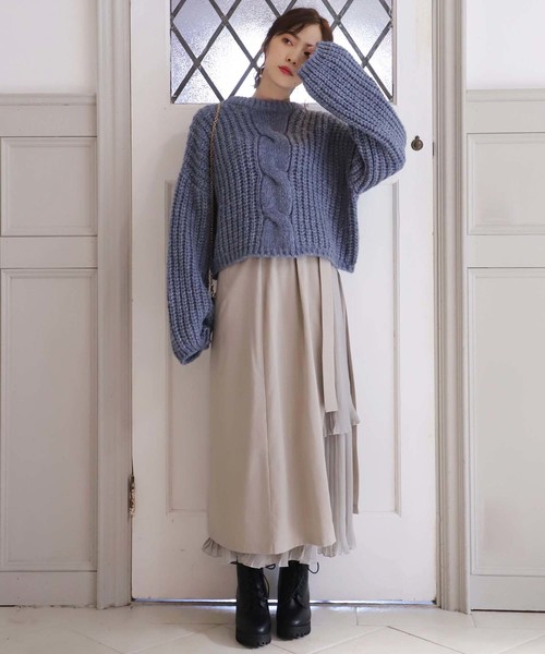 one after another NICE CLAUP(ワンアフターアナザーナイスクラップ)の「【近藤千尋さんコラボ】3wayプリーツスカート(スカート・レディース・グレー系その他/ブルー系その他/イエロー系その他・FREE)」の16枚目の写真