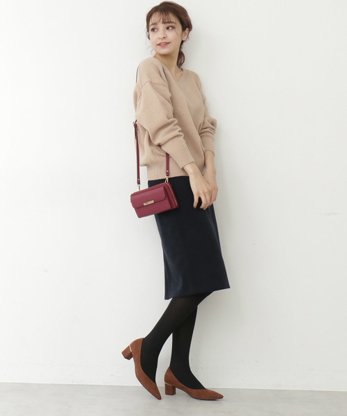 N.(N. Natural Beauty Basic)(エヌエヌナチュラルビューティーベーシック)の「◆ラムウールVネックニット(ニット/セーター・レディース・ホワイト/ベージュ/グレー/ピンク/イエロー・MEDIUM)」の13枚目の写真