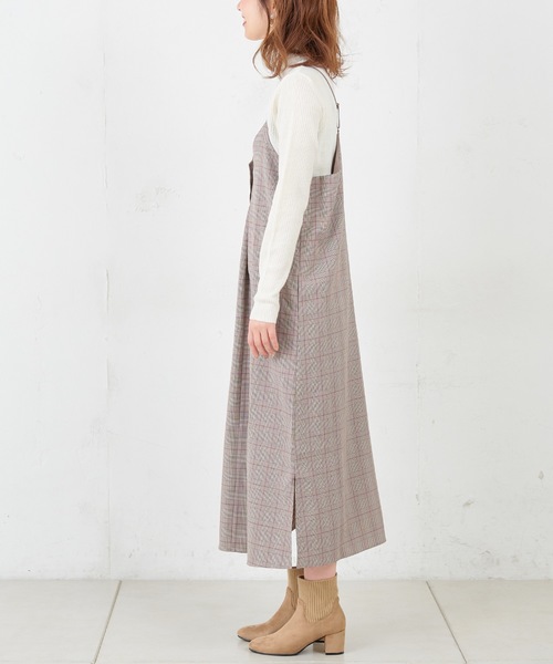 natural couture（ナチュラルクチュール）の「ちび釦付きシンプルキャミワンピ（ワンピース・レディース・ベージュ系その他/レオパード/その他・FREE）」の5枚目の写真