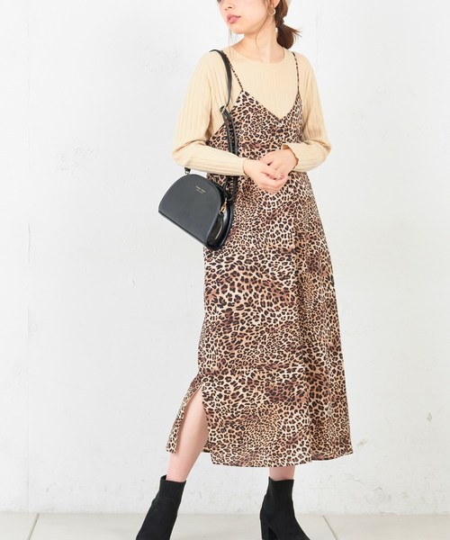 natural couture（ナチュラルクチュール）の「ちび釦付きシンプルキャミワンピ（ワンピース・レディース・ベージュ系その他/レオパード/その他・FREE）」の11枚目の写真