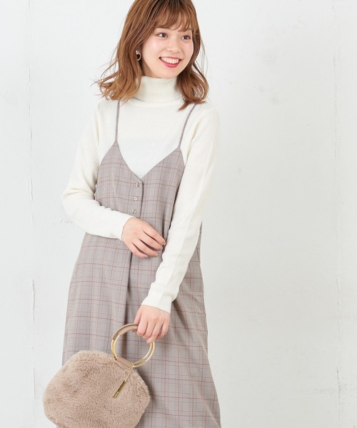 natural couture（ナチュラルクチュール）の「ちび釦付きシンプルキャミワンピ（ワンピース・レディース・ベージュ系その他/レオパード/その他・FREE）」の17枚目の写真