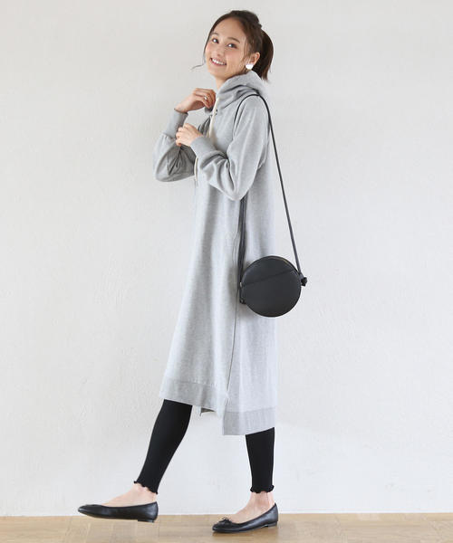 coen(コーエン)の「CVC裏毛フーデッドワンピース (パーカーワンピース)(ワンピース・レディース・グレー/ネイビー・FREE)」の10枚目の写真
