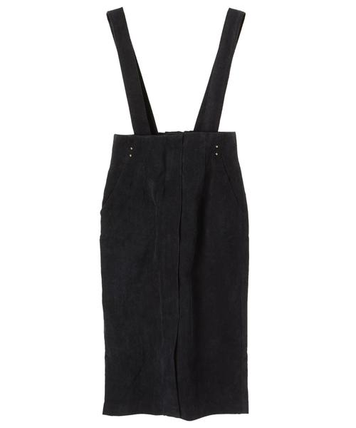 YECCA VECCA（イェッカヴェッカ）の「・サス付きコーデュロイスカート（スカート・レディース・ネイビー/ライトベージュ/キャメル・M/S）」の9枚目の写真