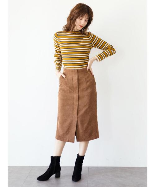 YECCA VECCA（イェッカヴェッカ）の「・サス付きコーデュロイスカート（スカート・レディース・ネイビー/ライトベージュ/キャメル・M/S）」の17枚目の写真