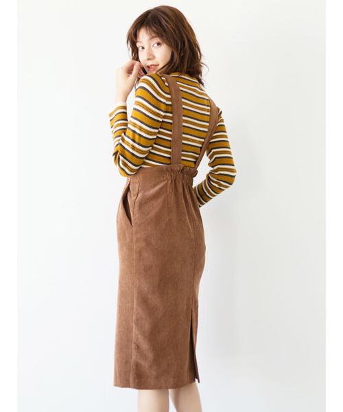 YECCA VECCA（イェッカヴェッカ）の「・サス付きコーデュロイスカート（スカート・レディース・ネイビー/ライトベージュ/キャメル・M/S）」の16枚目の写真