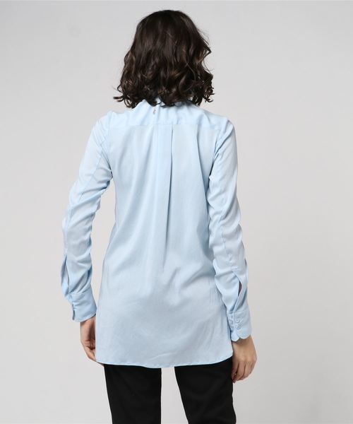 CARVEN（カルヴェン）の「STRETCH SILK STAND COLLAR SHIRT（シャツ 
