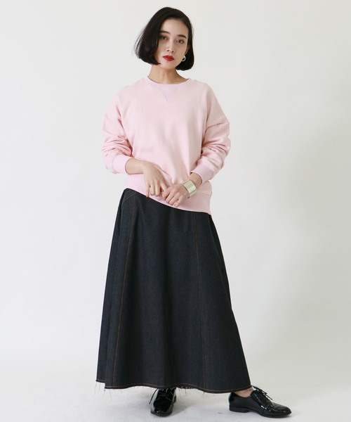 &g'aime（アンジェム）の「【&g'aime】ルーズシルエットプルオーバー（スウェット・レディース・チャコールグレー/グレー/ピンク/ライトグリーン/アイボリー・FREE）」の18枚目の写真