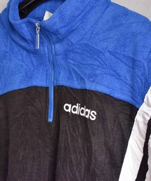 90's スペイン製 adidas フリース フルジップ ジャケット 90s 90年代 アディダス エキップメント パーカー ジャケット