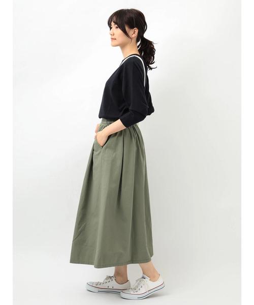 AMERICAN HOLIC（アメリカンホリック）の「フロントタックミディスカート＊（スカート・レディース・ベージュ/ネイビー/カーキ・M/L）」の21枚目の写真