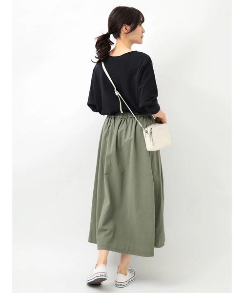AMERICAN HOLIC（アメリカンホリック）の「フロントタックミディスカート＊（スカート・レディース・ベージュ/ネイビー/カーキ・M/L）」の20枚目の写真