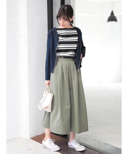 AMERICAN HOLIC（アメリカンホリック）の「フロントタックミディスカート＊（スカート・レディース・ベージュ/ネイビー/カーキ・M/L）」の18枚目の写真