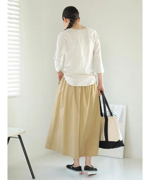 AMERICAN HOLIC（アメリカンホリック）の「フロントタックミディスカート＊（スカート・レディース・ベージュ/ネイビー/カーキ・M/L）」の11枚目の写真