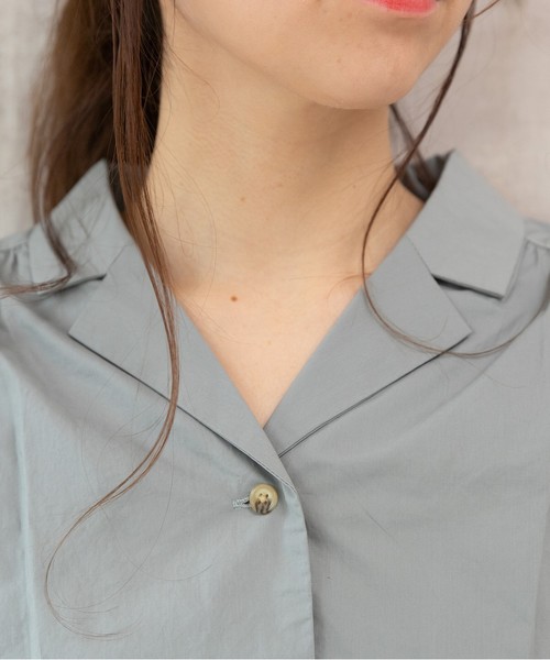 PREFERIR（プレフェリール）の「開襟シャツ オープンカラー ワンピース【フジテレビ・プライムニュース番組着用】（シャツワンピース・レディース・モカ/グリーン/ネイビー/ピンク・MEDIUM/LARGE）」の17枚目の写真