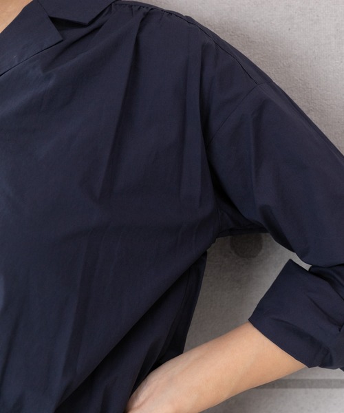 PREFERIR（プレフェリール）の「開襟シャツ オープンカラー ワンピース【フジテレビ・プライムニュース番組着用】（シャツワンピース・レディース・モカ/グリーン/ネイビー/ピンク・MEDIUM/LARGE）」の15枚目の写真