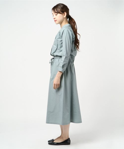 PREFERIR（プレフェリール）の「開襟シャツ オープンカラー ワンピース【フジテレビ・プライムニュース番組着用】（シャツワンピース・レディース・モカ/グリーン/ネイビー/ピンク・MEDIUM/LARGE）」の22枚目の写真