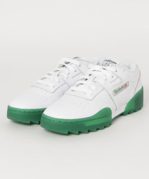 Reebok（リーボック）の「ワークアウト リップル [WORKOUT RIPPLE OG]（スニーカー・メンズ・ホワイト×グリーン/ブラック×ホワイト・27.5cm/26.5cm/24.0cm/25.0cm/23.5cm/28.0cm/25.5cm/23.0cm/27.0cm/24.5cm/26.0cm）」の4枚目の写真