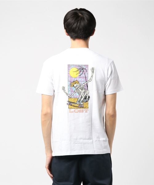 lost（ロスト）の「半袖Tシャツ LOST LOST-SOUL-CARVE L19SS-B（Tシャツ/カットソー・メンズ・ホワイト/ブラック/ピンク・S/M/L）」の7枚目の写真
