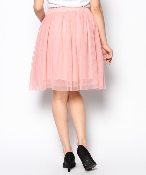 WEGO（ウィゴー）の「WEGO/チュールミドルスカート（スカート・レディース・オフホワイト/グリーン系その他/ライトピンク・FREE）」の5枚目の写真